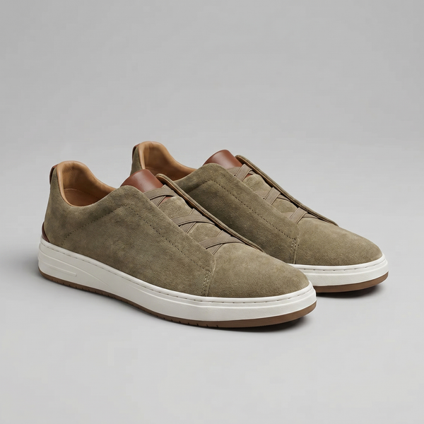 Suede Slip-On Casual Sneakers