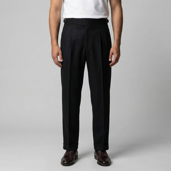 Tailored Fit Pleated Trousers