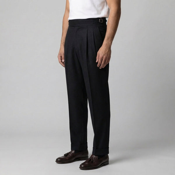 Tailored Fit Pleated Trousers