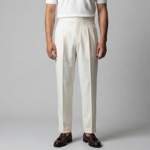 Tailored Fit Pleated Trousers
