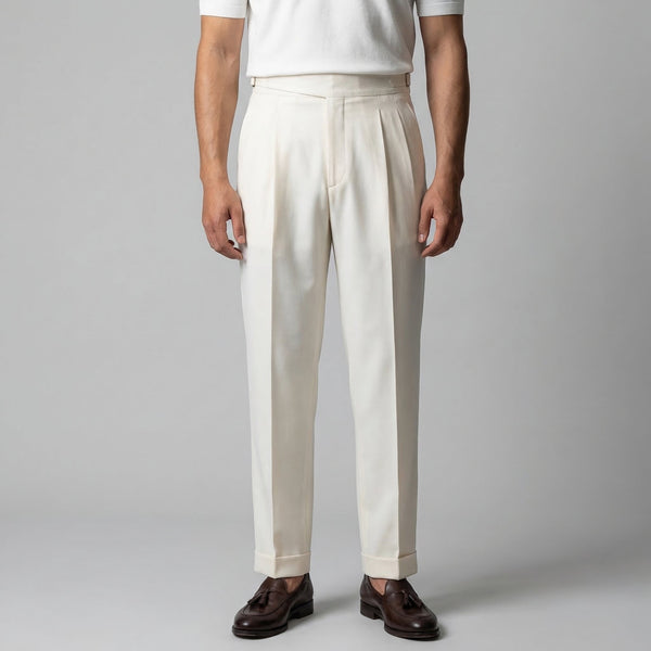 Tailored Fit Pleated Trousers