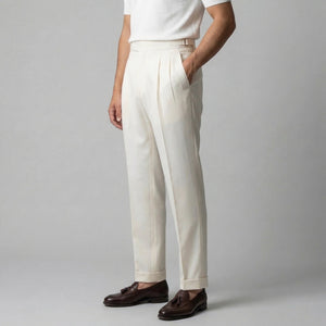 Tailored Fit Pleated Trousers