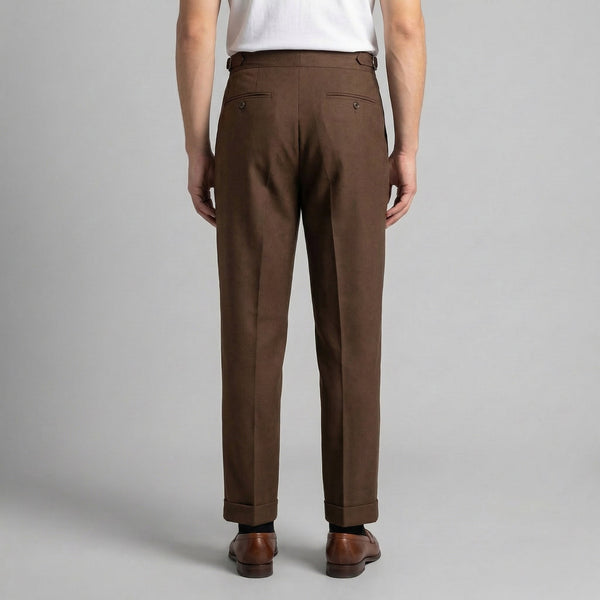 Tailored Fit Pleated Trousers