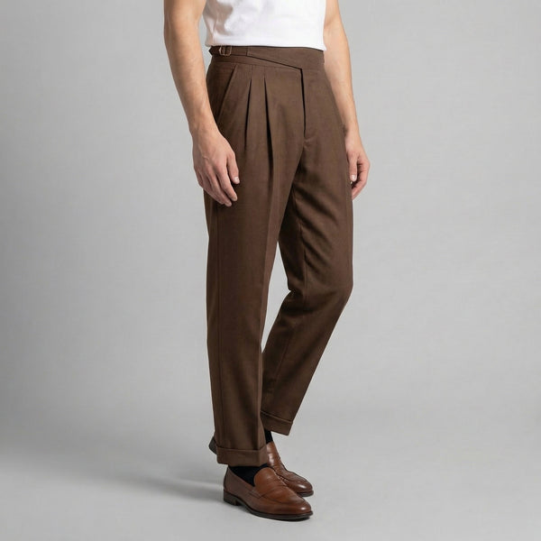 Tailored Fit Pleated Trousers