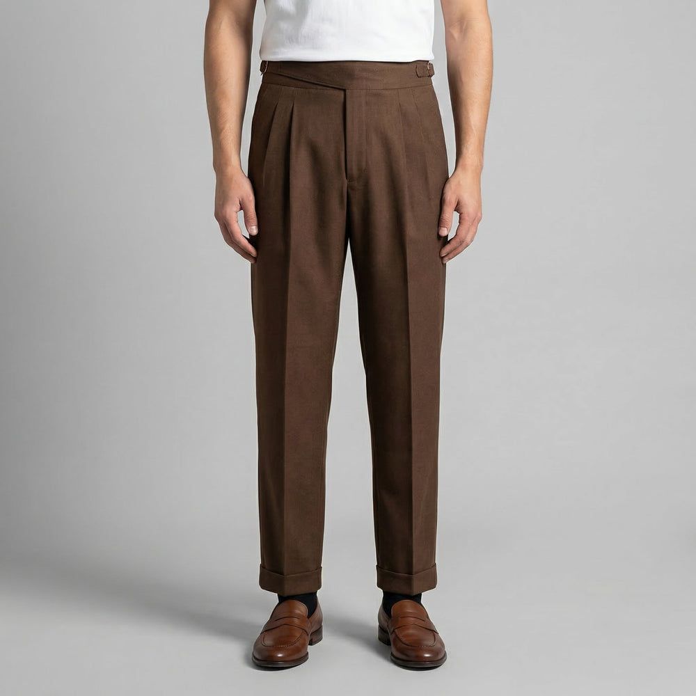 Tailored Fit Pleated Trousers