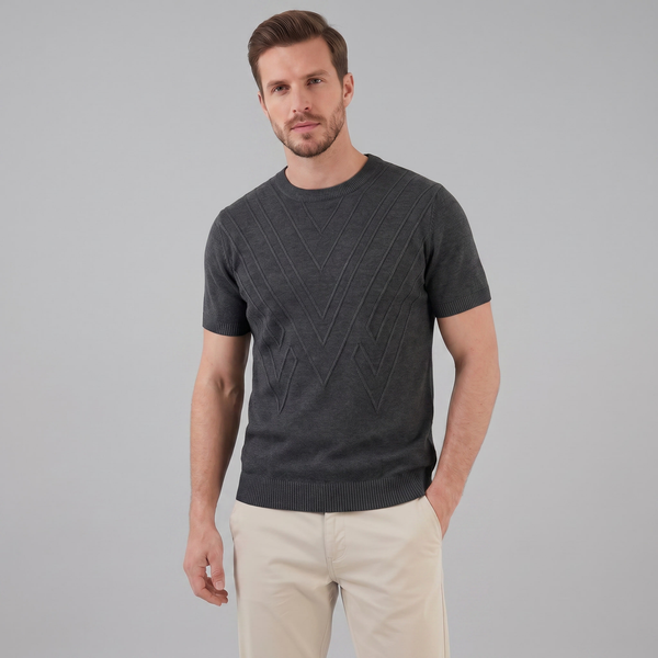 Textured Knit T-Shirt