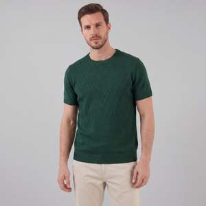 Textured Knit T-Shirt