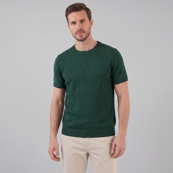 Textured Knit T-Shirt