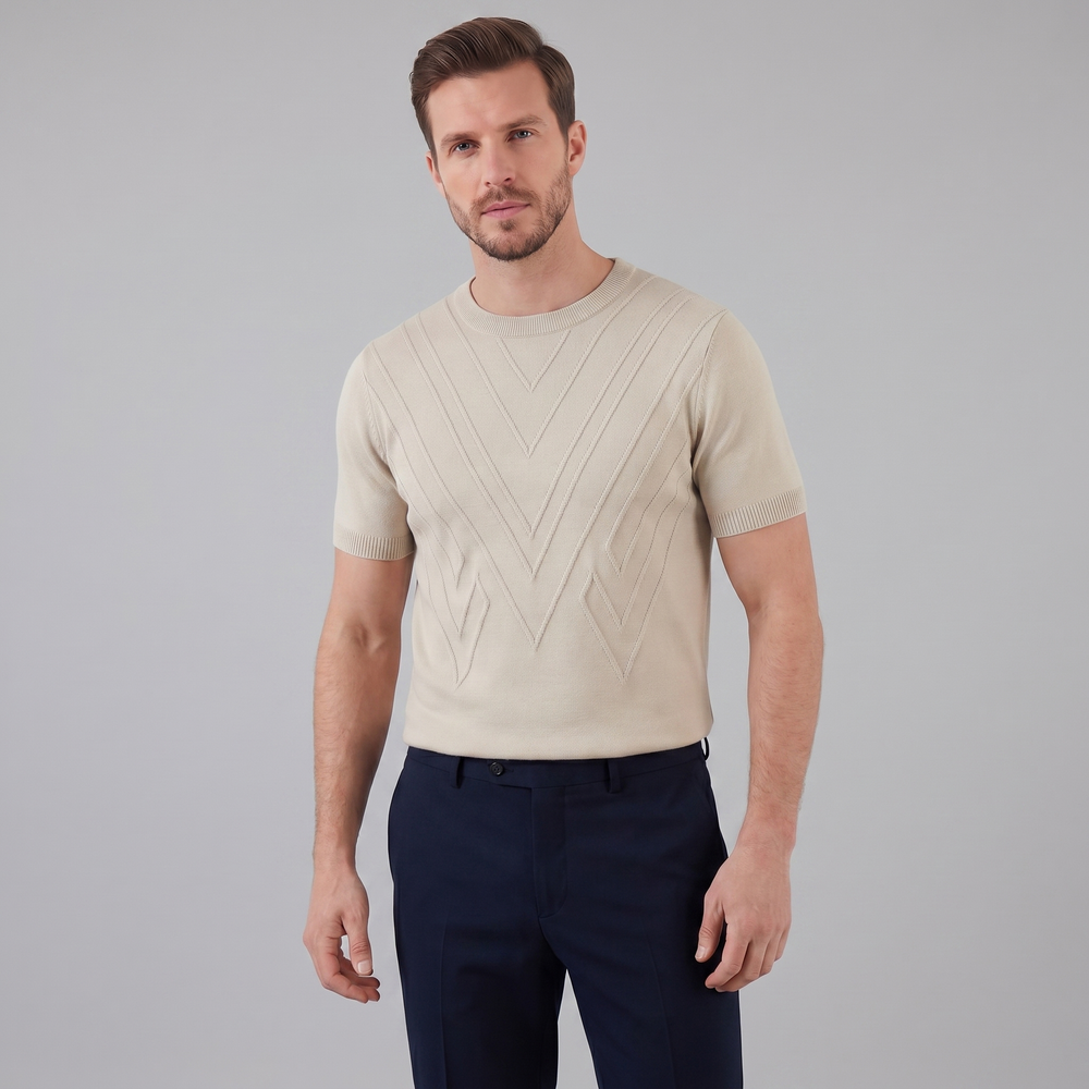 Textured Knit T-Shirt