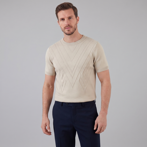 Textured Knit T-Shirt