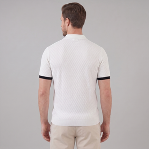 Textured Polo Shirt With Contrast Collar