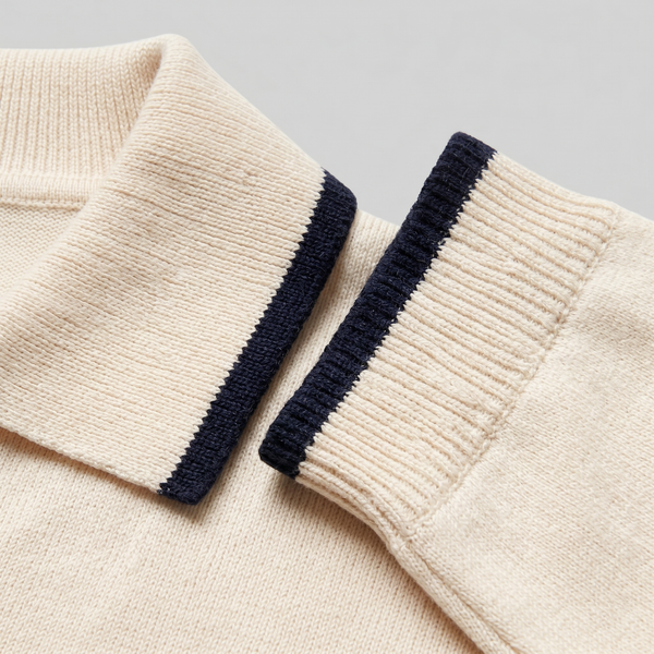 Tipped Open-Collar Knit Polo