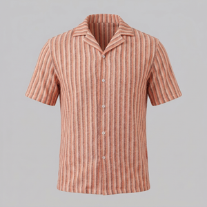 Vertical Stripe Knit Resort Shirt