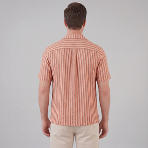 Vertical Stripe Knit Resort Shirt