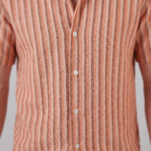 Vertical Stripe Knit Resort Shirt