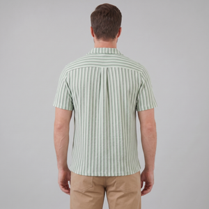 Vertical Stripe Knit Resort Shirt