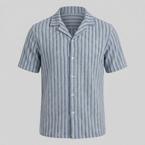 Vertical Stripe Knit Resort Shirt