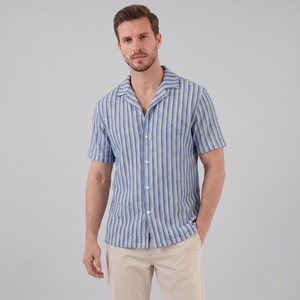 Vertical Stripe Knit Resort Shirt