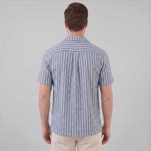Vertical Stripe Knit Resort Shirt