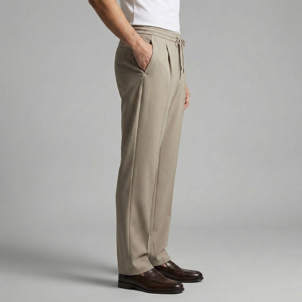 Wide Leg Drawstring Trousers