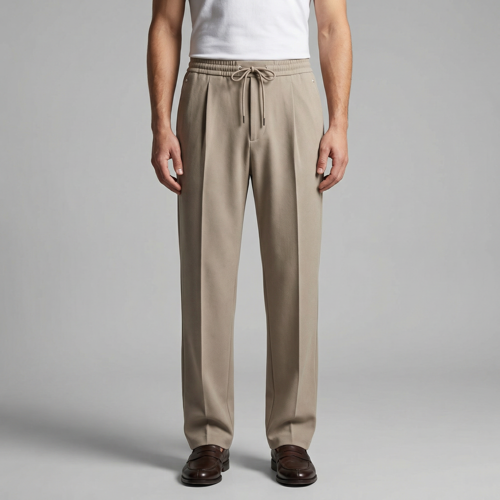 Wide Leg Drawstring Trousers