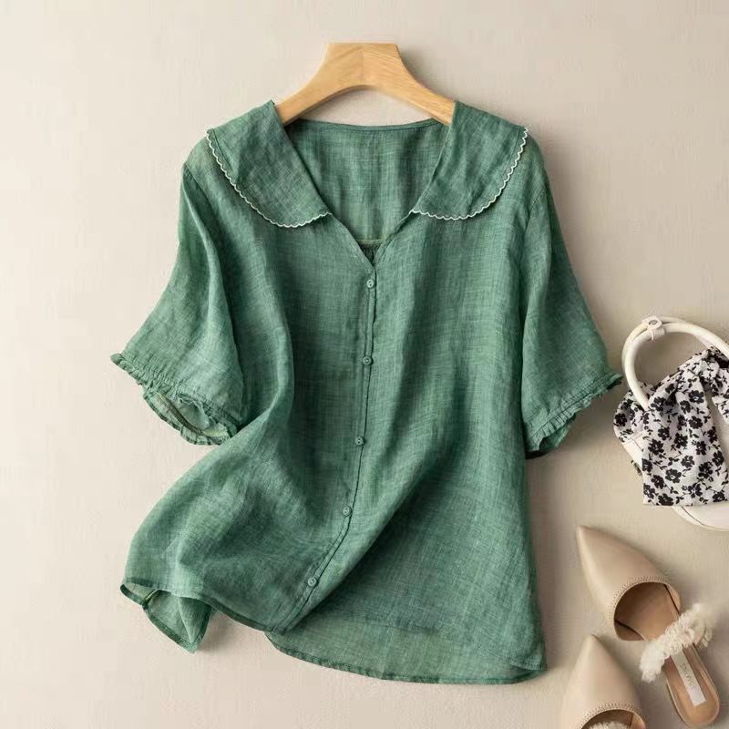 Vintage Button Detail Blouse