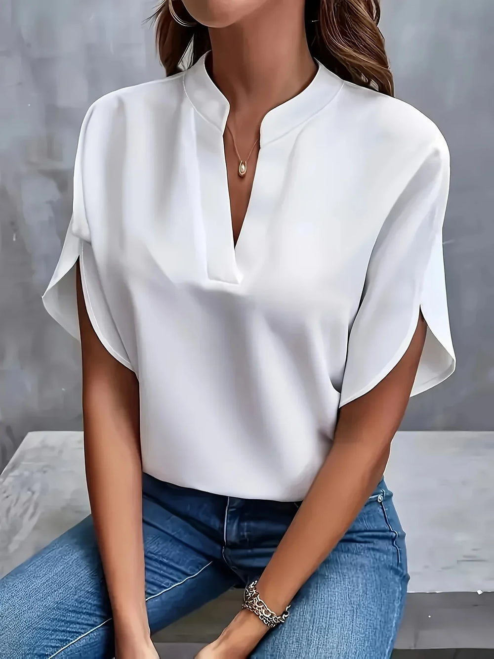 Sophisticated Tailored Design Blouse
