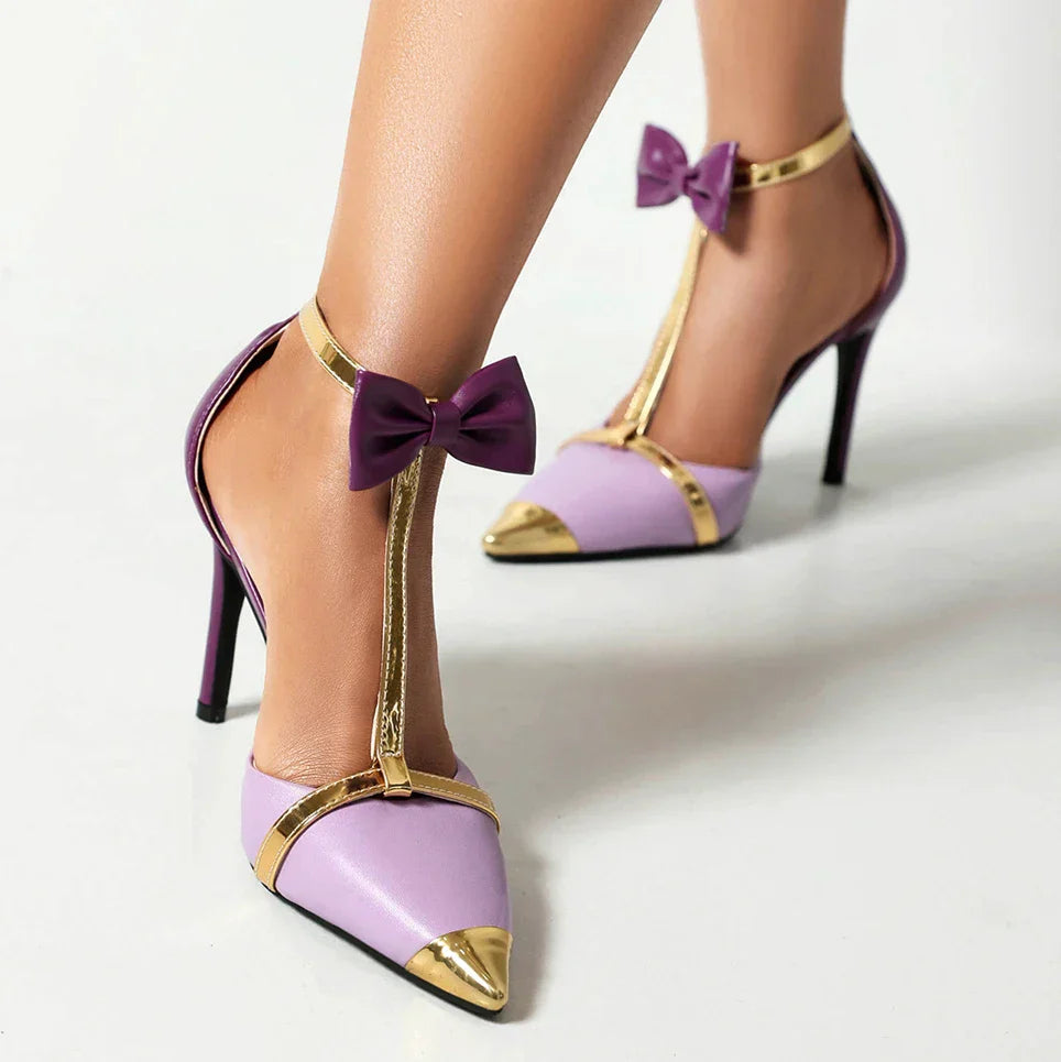 Bow Detail Block Heels