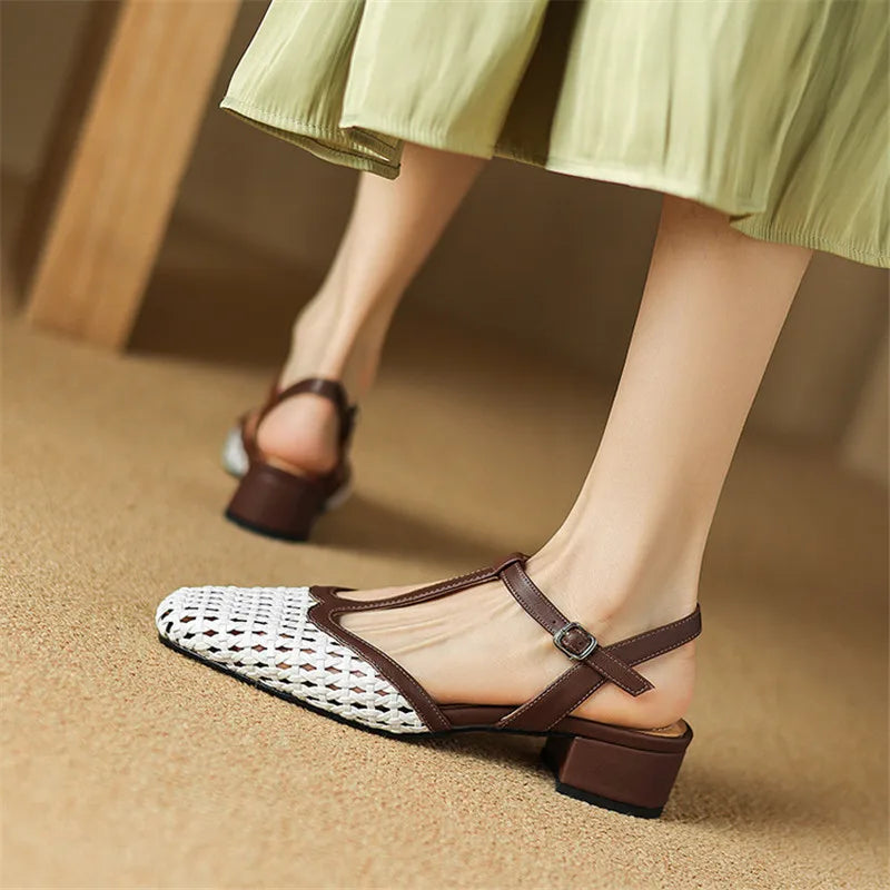 Braided Strap Heels