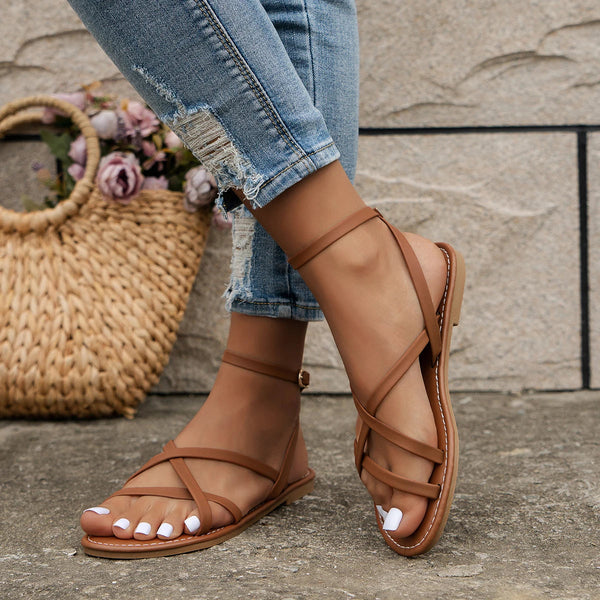 Criss-Cross Flat Sandals