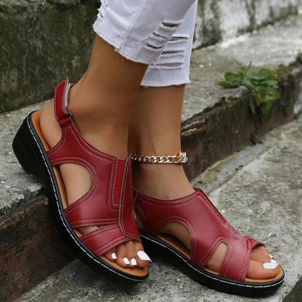 Cutout Platform Sandals