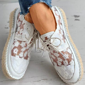 Embroidered Lace Shoes