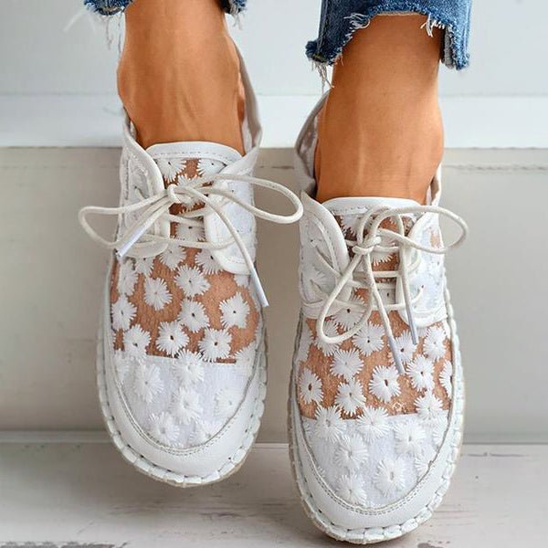 Embroidered Lace Shoes