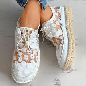 Embroidered Lace Shoes