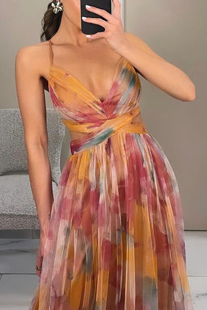 Floral A-Line Maxi Dress