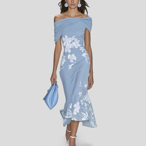 Floral Off-Shoulder Midi Dress