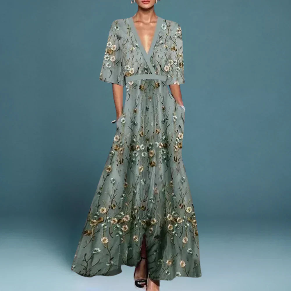 Floral Wrap Maxi Dress