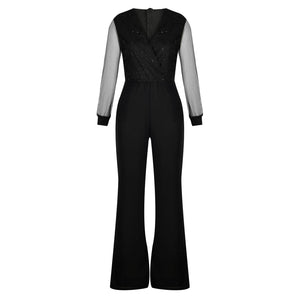 Long Sleeve Wide Leg Jumpsuit