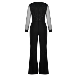 Long Sleeve Wide Leg Jumpsuit