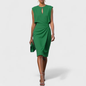 Women's Sleeveless Wrap Midi Dress