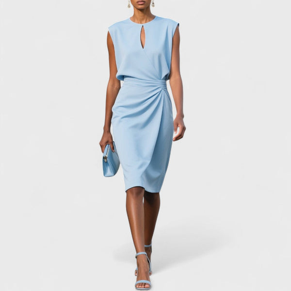 Women's Sleeveless Wrap Midi Dress