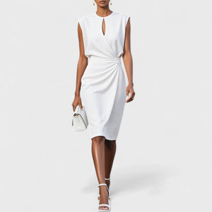 Women's Sleeveless Wrap Midi Dress