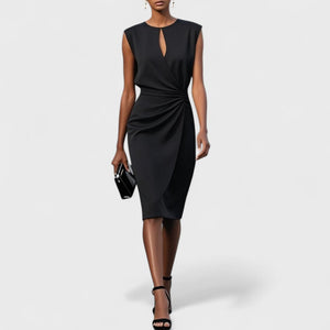 Women's Sleeveless Wrap Midi Dress