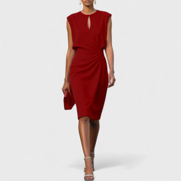 Women's Sleeveless Wrap Midi Dress