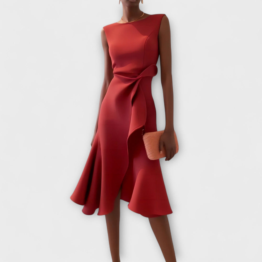 Sleeveless Wrap Midi Dress